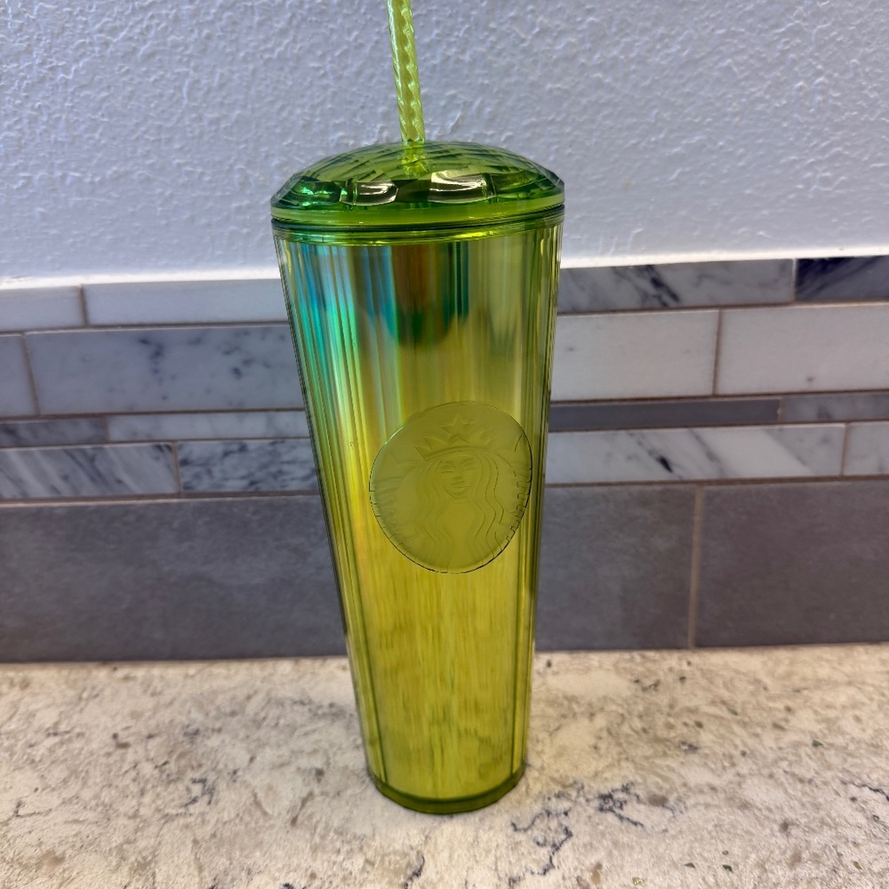 Starbucks‎ Lime Kaleidoscope Domed Lid Venti Tumbler Cup